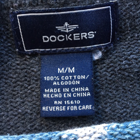 Dockers Argyle Cotton Crewneck Sweater SZ M - Picture 3 of 7